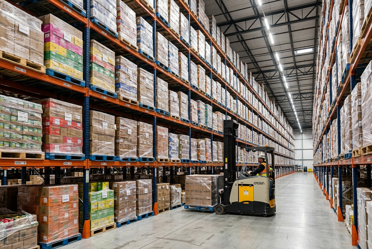 High-density pallet racking system
